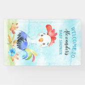 Waterverf Baby shower Boerderij Spandoek (Horizontaal)