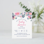 Waterverf Baby shower Briefkaart (Staand voorkant)