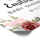 waterverf baby shower elegant poster (Hoek)