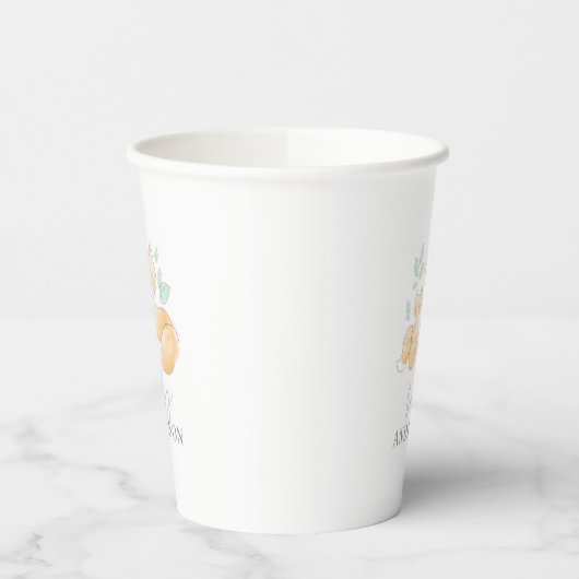 Waterverf Baby shower Fox Paper cup Papieren Bekers (Links)