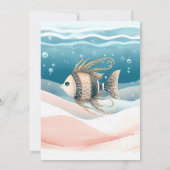 Waterverf Baby shower onder het Zee Kaart (Achterkant)