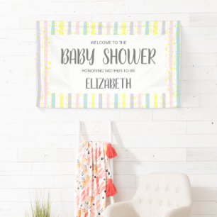 Waterverf Baby shower pastbanden Spandoek