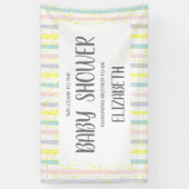 Waterverf Baby shower pastbanden Spandoek (Verticaal)