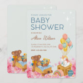 Waterverf Baby shower Uitnodiging (Voorkant / Achterkant)