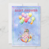 Waterverf Baby shower Uitnodiging (Voorkant)