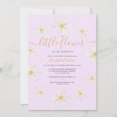 Waterverf baby shower voor goudbloem kaart (Voorkant)