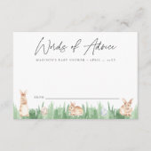 Waterverf Baby shower voorbunes Advieskaart (Voorkant)