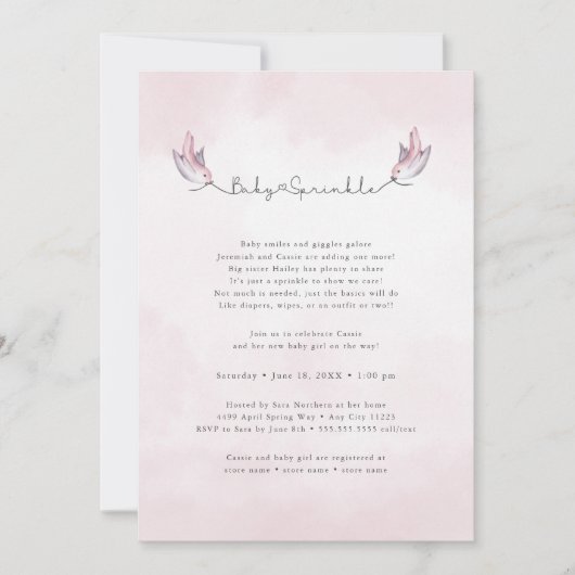 Waterverf baby sprinkhaan kaart (Voorkant)