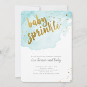 Waterverf Baby Sprinkle - Aqua Kaart (Voorkant)