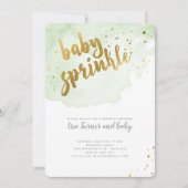 Waterverf Baby Sprinkle - Groen Kaart (Voorkant)
