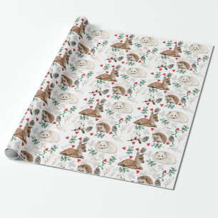 Waterverf babybeboten cadeaupapier
