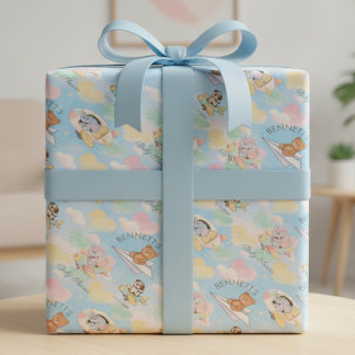 Waterverf Babydieren Vliegende Inpakpapier