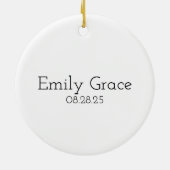 Waterverf Baby's eerste kerst Ornament (Achterkant)