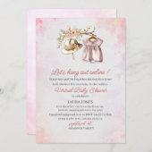 Waterverf BabyUitnodiging Kaart (Voorkant / Achterkant)