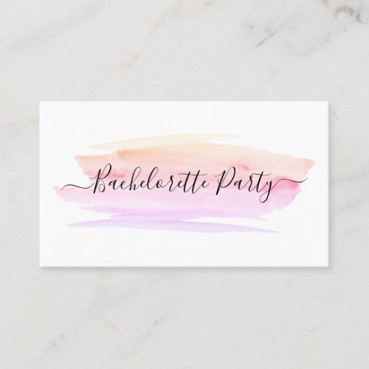 Waterverf Bachelorette Party Ticket (Voorkant)