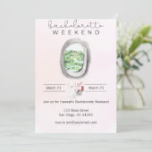 Waterverf Bachelorette Weekend Kaart (Staand voorkant)