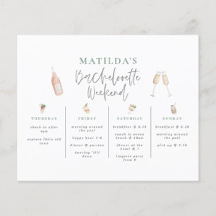 Waterverf Bachelorette weekendgroen