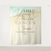 Waterverf Backdrops | Beach Bachelorette Party Wandkleed (Voorkant)