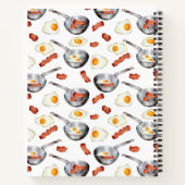 Waterverf Bacon & Eggs Ontbijt Eten Recept Notitieboek (Achterkant)