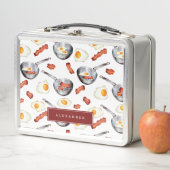 Waterverf Bacon & Eggs Ontbijt Voedingspatroon (In situ)