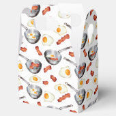 Waterverf Bacon & Eggs Ontbijt Voedingspatroon Bedankdoosjes (Geopend)