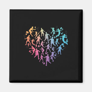 Waterverf Badminton Speler Team Shuttle Liefhebber Magneet