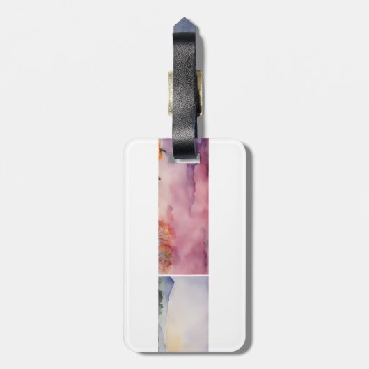 Waterverf Bagagelabel (Achterkant verticaal)