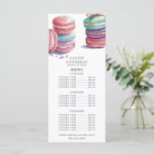 Waterverf Baker Bakery Pastry Chef Menu (Staand voorkant)