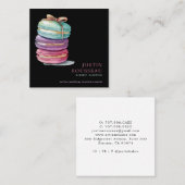 Waterverf Baker Bakery Pastry Chef Vierkante Visitekaartje (Voorkant / Achterkant)