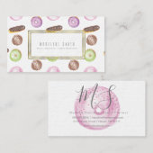 Waterverf Baker Donut Cake Decorator Visitekaartje (Voorkant / Achterkant)