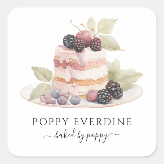 Waterverf Bakker Gebak Chef Product Label (Voorkant)