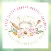 Waterverf bakkerijgebak raamsticker (Vel 3)