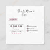 Waterverf bakkerijkdarm + bakkerij vierkante visitekaartje (Achterkant)