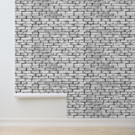 Waterverf bakstenen patronen zwart wit elegant behang