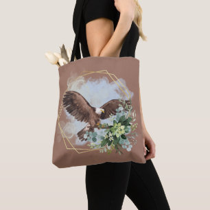 Waterverf Bald Eagle Framed Bouquet Draagtas