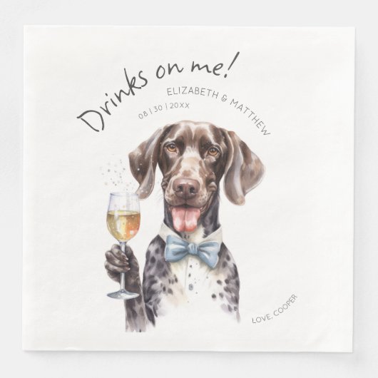 Waterverf balk van de verzorgende Duitse schouderk Servet (Voorkant)