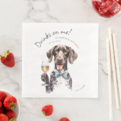 Waterverf balk van de verzorgende Duitse schouderk Servet (Insitu)