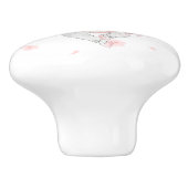 Waterverf Ballerina Bunny Ceramic Pull Keramische Knop (Zijkant)