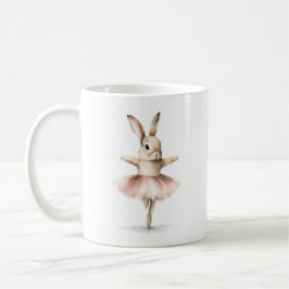Waterverf Ballerina Bunny Dancing Tan Pink Koffiemok