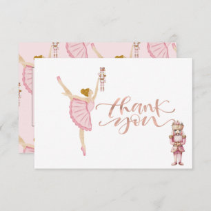 Waterverf Ballerina Nutcrackers Bedankt Card