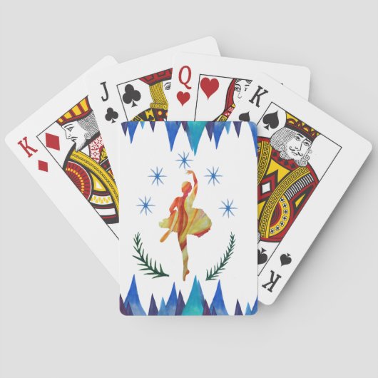 Waterverf Ballerina Pokerkaarten (Achterkant)