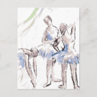 Waterverf Ballet Dancing Ballerina