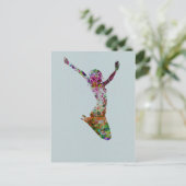 Waterverf ballette briefkaart (Staand voorkant)