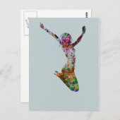 Waterverf ballette briefkaart (Voorkant / Achterkant)