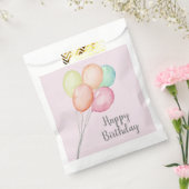 Waterverf ballon Bunch Pink Birthday Bedankzakje (Gezegeld)