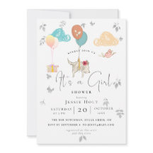 Waterverf ballon Puppy Baby Girl Shower