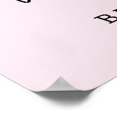 Waterverf Ballonnen Meisje Baby shower Welkom Poster (Hoek)