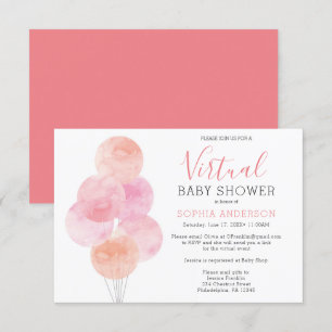 Waterverf-ballonnen - Virtuele Baby shower Kaart