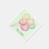Waterverf Balloons Baby shower Unisex Mint Servet (Hoek)
