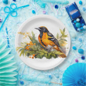 Waterverf Baltimore Oriole Papieren Bordje (Feest)